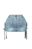 Prettyswomen Esme Washed Denim Cargo Mini Skirt