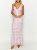 Prettyswomen Farida Pink Lace Maxi Dress