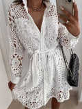 Prettyswomen Women's Elegant Lace Lace Dress