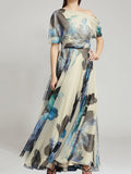 Prettyswomen Lolita Swing Skirt Print Maxi Dress