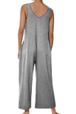 Prettyswomen Sleeveless Pocketed Wide Leg Jumpsuits