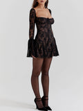 Prettyswomen Black Lace Corset Dress