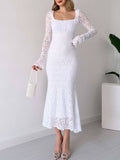 Prettyswomen Lace Ruffle Dress