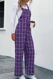 Prettyswomen Plaid Sleeveless Long Pants Jumpsuit