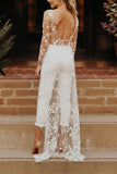 Prettyswomen White Wedding Jumpsuit