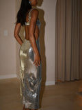 Prettyswomen Sequin Cut Out Maxi Dress