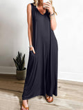 Prettyswomen Fresh And Casual Pocket Thin Jumpsuit