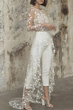 Prettyswomen White Wedding Jumpsuit