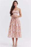 Prettyswomen PINK PRINT MIDI SUNDRESS