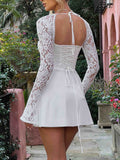 Prettyswomen Lace Panel Mini Dress