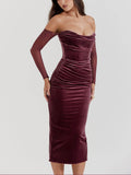 Prettyswomen Strapless Midi Dress