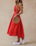 Prettyswomen Backless Lace Up Summer Dress