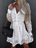 Prettyswomen Women's Elegant Lace Lace Dress