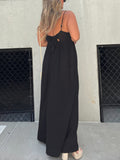 Prettyswomen V-Neck Effortless Wide Leg Jumpsuit