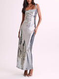 Prettyswomen Sequin Cut Out Maxi Dress