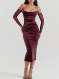 Prettyswomen Strapless Midi Dress