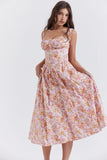 Prettyswomen PINK PRINT MIDI SUNDRESS