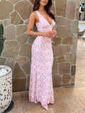 Prettyswomen Farida Pink Lace Maxi Dress