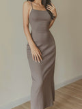 Prettyswomen- Strap Bodycon Long Dress