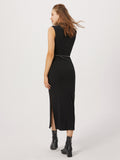 Prettyswomen- Opening Night Slit Mock Neck Long Dress