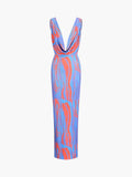 Prettyswomen- Flaming Passions Cowl Neck Long Dress