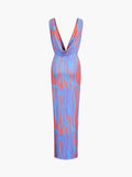 Prettyswomen- Flaming Passions Cowl Neck Long Dress