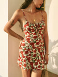 Prettyswomen- Bulgaria Roses Floral Backless Mini Dress