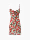 Prettyswomen- Bulgaria Roses Floral Backless Mini Dress