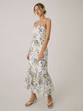 Prettyswomen- Ruffle Floral Print Cami Long Dress