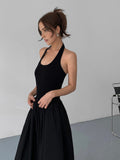 Prettyswomen- Minimalist Halter Backless Long Dress