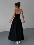 Prettyswomen- Minimalist Halter Backless Long Dress