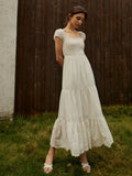 Prettyswomen- Pure Cotton Ruched Long Dress