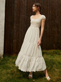 Prettyswomen- Pure Cotton Ruched Long Dress