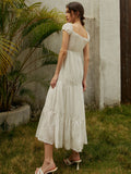 Prettyswomen- Pure Cotton Ruched Long Dress