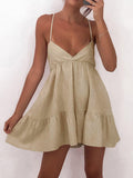 Prettyswomen- Cotton & Linen Cami Short Dress