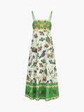 Prettyswomen- Birdie Print Pockets Cami Long Dress