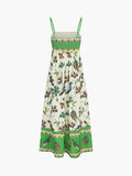 Prettyswomen- Birdie Print Pockets Cami Long Dress