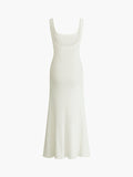 Prettyswomen- Creamy Knit Cami Long Dress