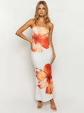 Prettyswomen- Floral Print Vacation Tube Long Dress