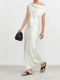 Prettyswomen- Asymmetrical Neck One Shoulder Long Dress