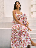 Prettyswomen- Romantic Floral Print Cami Long Dress