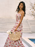 Prettyswomen- Romantic Floral Print Cami Long Dress