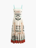 Prettyswomen- Plant Print Cami Midi Dress