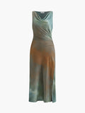 Prettyswomen- Tie Dye Sleeveless Long Dress