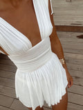 Prettyswomen- Ruched Drawstring Short Dress