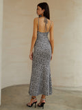 Prettyswomen- Printed Backless Long Dress