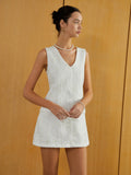 Prettyswomen- Elegant Sleeveless V-Neck Short Dress