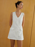 Prettyswomen- Elegant Sleeveless V-Neck Short Dress