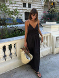 Prettyswomen- Backless Drawstring Cami Long Dress