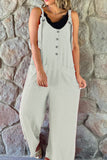 Prettyswomen Button Straps Solid Jumpsuits